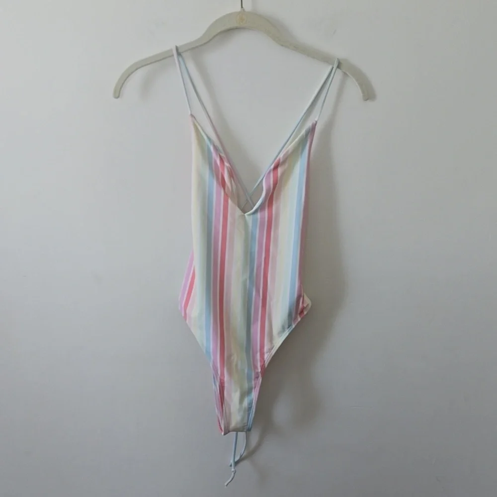 Better Off Lace Up Monokini- Multi Color XS